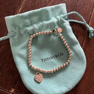 Tiffany and Co bracelet with blue heart